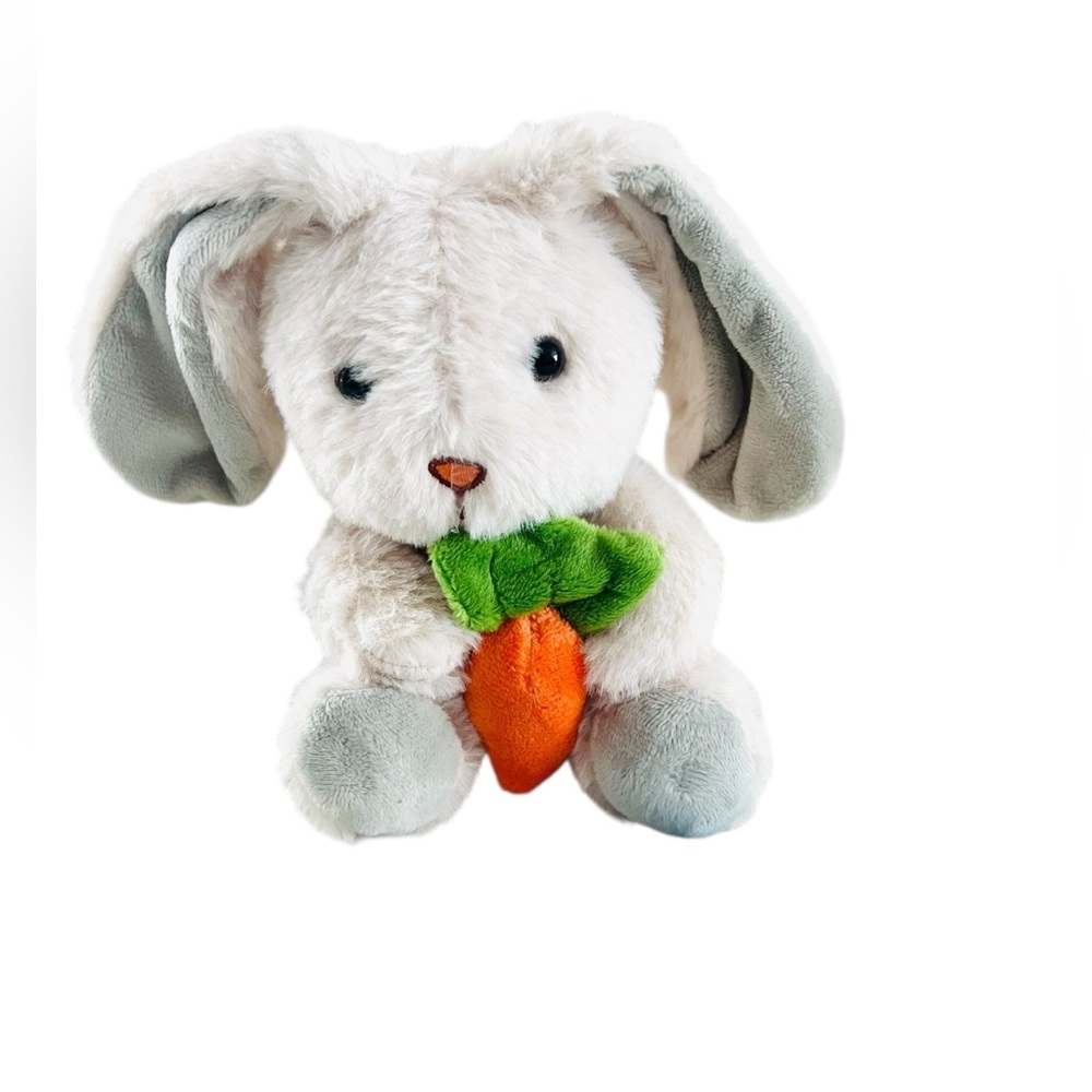 Plush Bunny Holding a Carrot – Squeaky & Super Soft